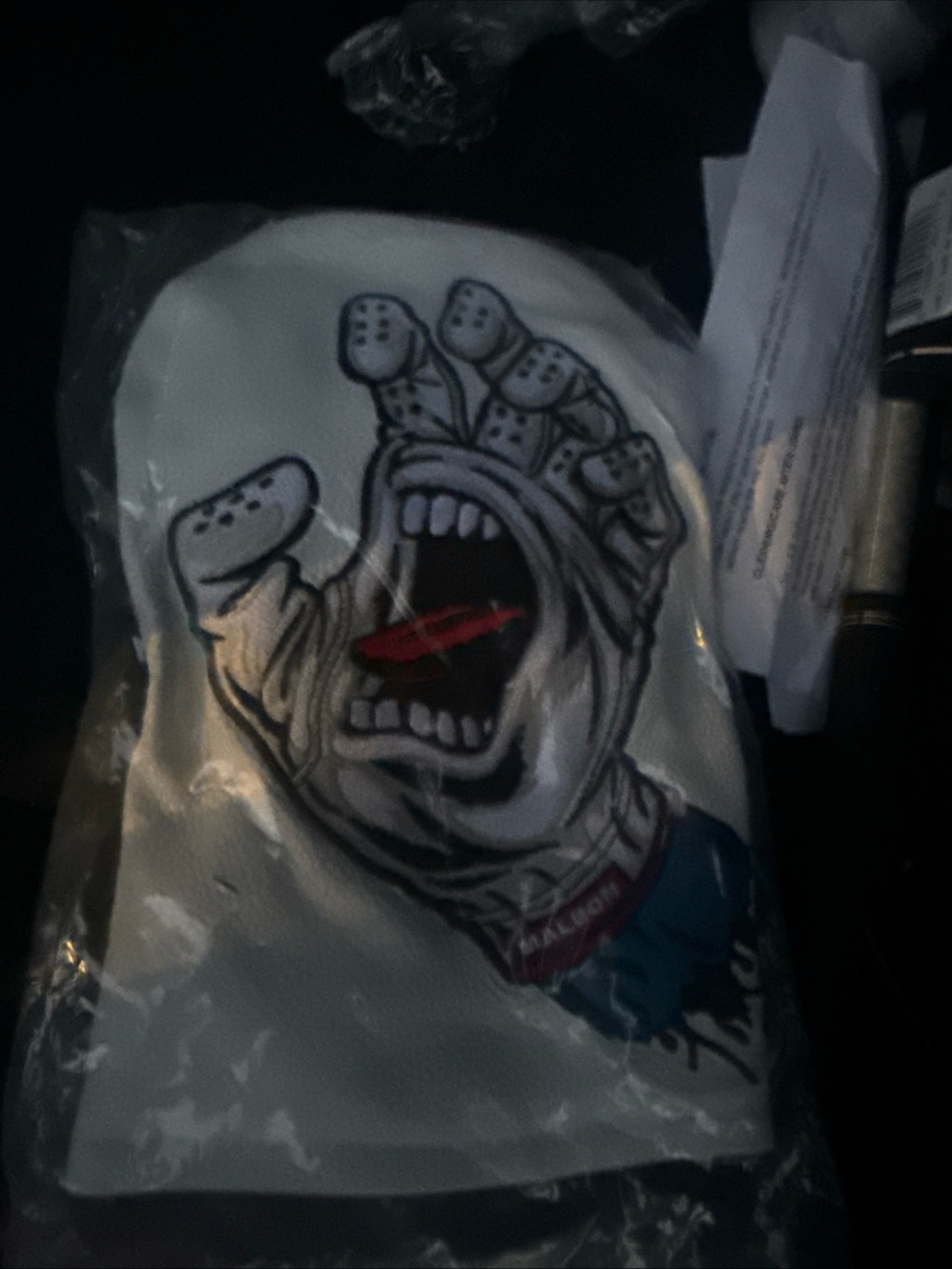 Malbon Golf X Santa Cruz White Screaming Hand Driver Wood leather Headcover.